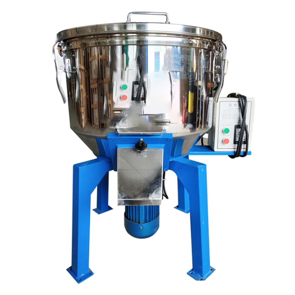 100kg/h Industrial Stainless Steel Powder Vertical Mixing Machinery / Auto Plastic Color Masterbatch Pellets Raw Material Mixer