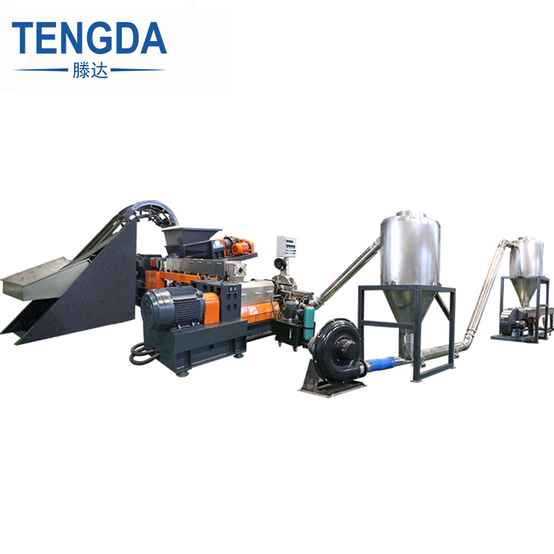 Recycling Plastic Film PP ABS HDPE LDPE Two Stage Extruder Granules Making Pelletizing Granulator