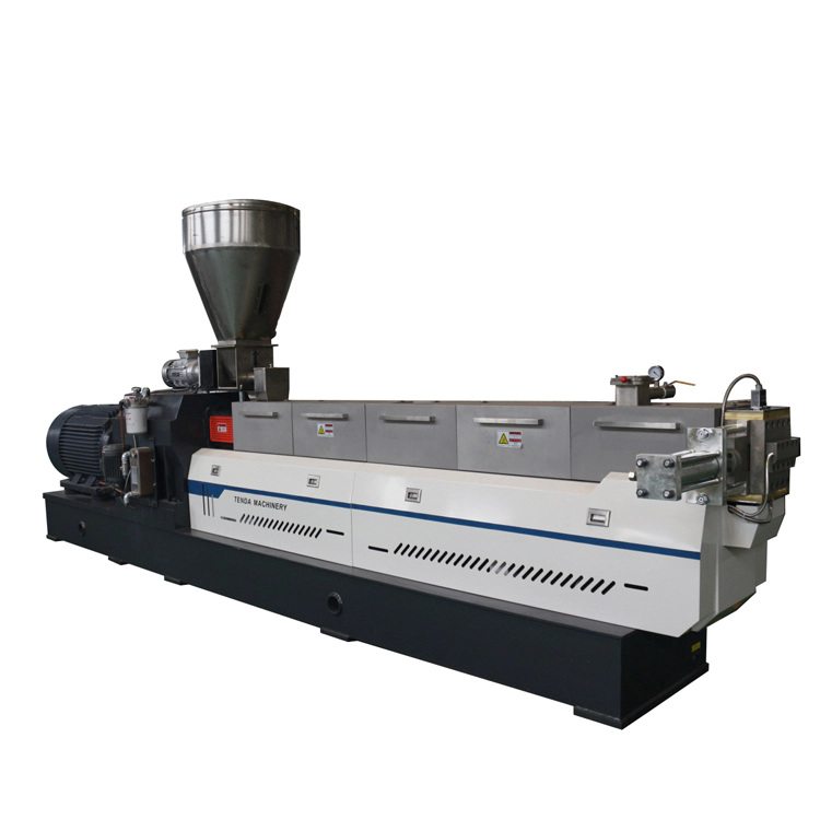 Twin screw compounding machine line for biodegradable granules making