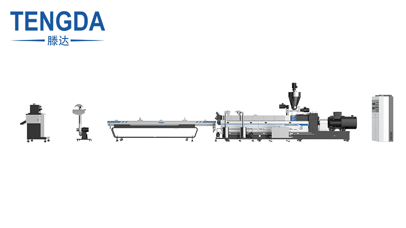 Lab Twin Screw Extruder Water-cooling Strand Pelletizing System For PPS/PET/PE/PP/EVA